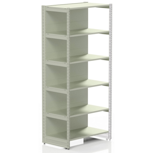Металлический стеллаж Modern Expo 2235х1000х500 мм, 5 полок, кремовый RAL 9001 — для склада, магазина и пищевой промышленности