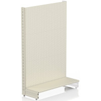 Торговий стелаж перфорований 1473х1000х300 мм, Modern Expo, 1 полиця, металевий, під гачки, кремовий