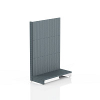 Торговий стелаж перфорований 1473х1000х400 мм, Modern Expo, 1 полиця, металевий, під гачки, антрацит