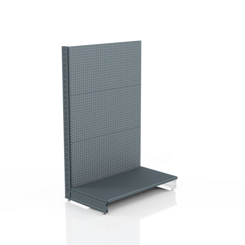 Торговий стелаж перфорований 1473х1000х500 мм, Modern Expo, 1 полиця, металевий, під гачки, антрацит