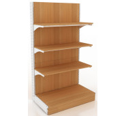 Стелаж пристінний Modern Expo з ДСП та металу 2235х1000х500 мм, кремовий RAL 9001, 5 полиць, для магазинів і складів, Україна