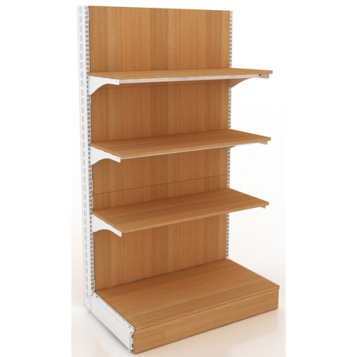 Стелаж пристінний Modern Expo з ДСП та металу 2235х1000х500 мм, кремовий RAL 9001, 5 полиць, для магазинів і складів, Україна