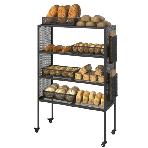 Стелаж хлібний металевий Modern Expo 1430х1000х420 мм, навантаження 200 кг, для хліба та випічки, Україна
