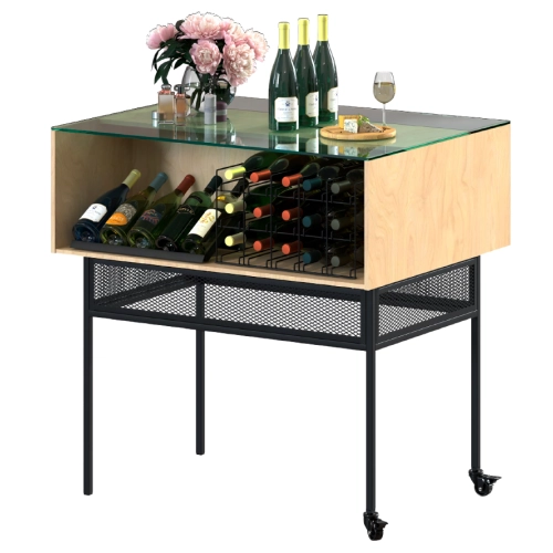 Стелаж для алкоголю металевий Modern Expo ARCHIW-Platform 1060х960х800 мм, фанера, до 200 кг, для магазину та бару, Україна